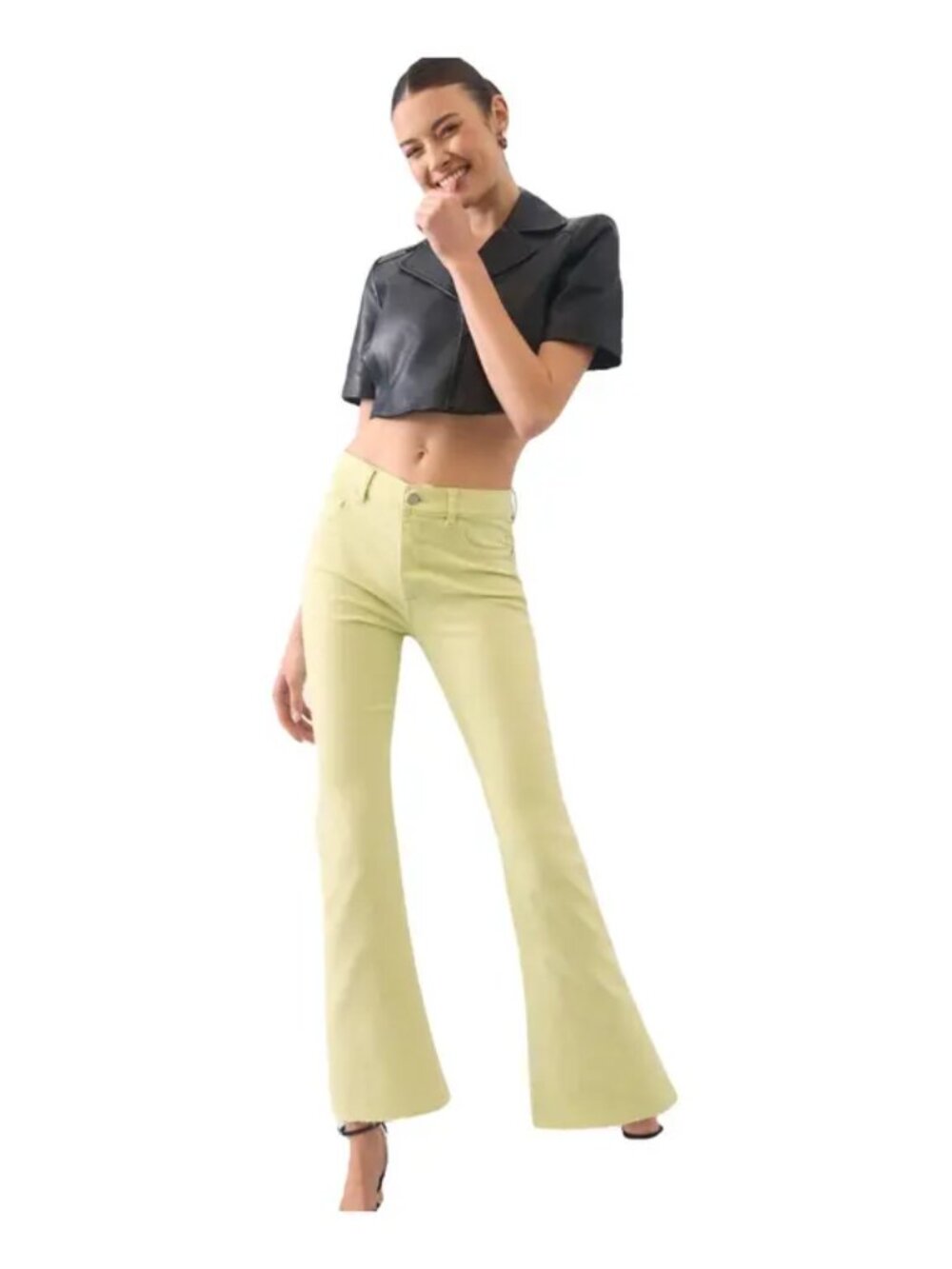 NWOT ~ DL1961 Bridget Boot High Rise Instasculpt Crop Jeans Size 25